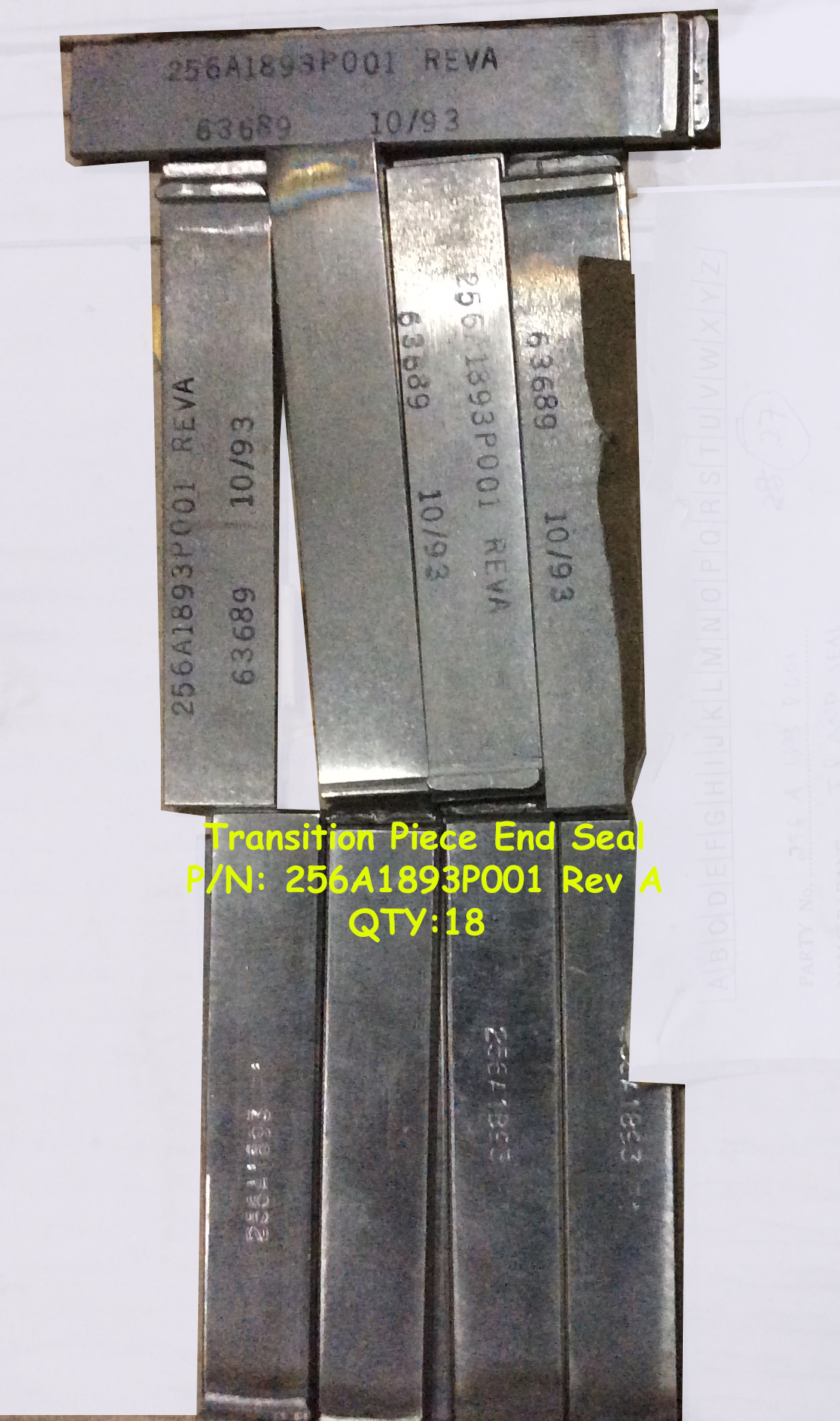 Transition Piece End Seal (256A1893P001)